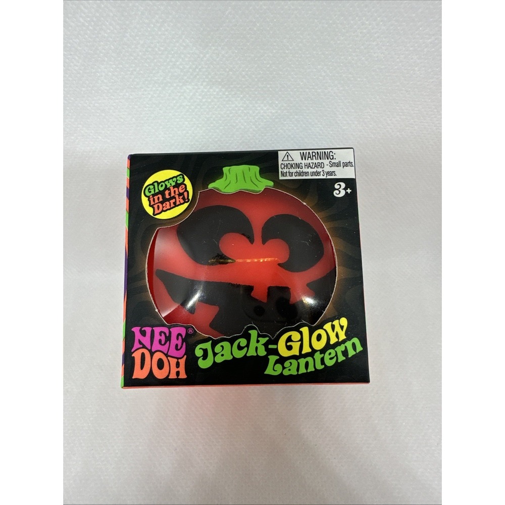 NEE DOH Jack-Glow Lantern~ New! Orange "Glow In The Dark" Halloween Pumpkin